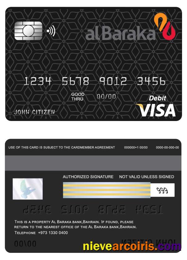 Bahrain Al Baraka bank visa card